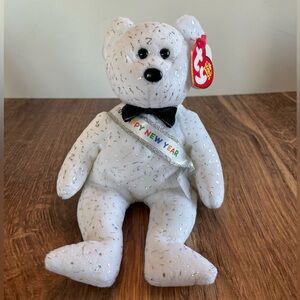 3 FOR $25: Authentic TY Beanie Babies New Year 2007 the Bear, 2007. NWT